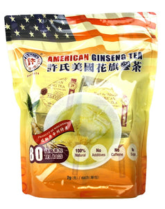 許氏花旗參茶(80包/袋)Hsu's Am. Ginseng Tea Pack，買二送一(限時促銷3袋總價）