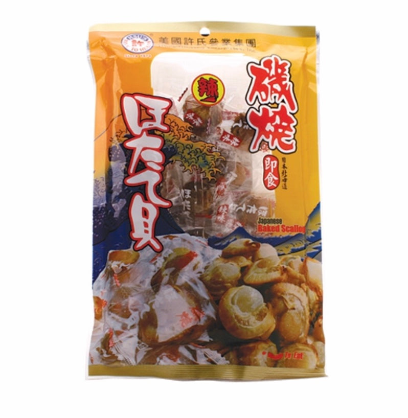 Hsu's Japanese Scallop Snack(Spicy)/許氏北海道磯燒帆立貝(辣味), 8 盎司/ 227g