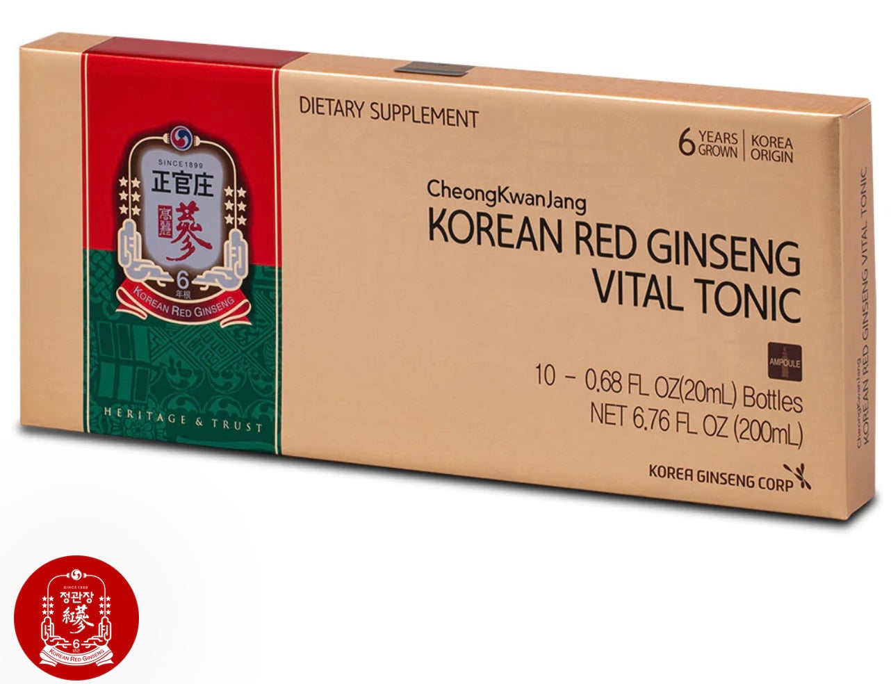 正官莊高麗參活氣力口服液Cheong Kwan Jang Korean Red Ginseng Vital Tonic for Wellness  Recovery -10x20ml