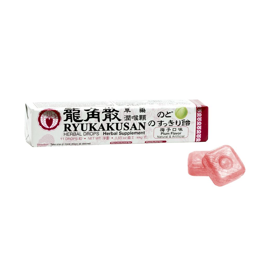 日本龍角散 草藥潤喉糖(梅子口味) 11粒入/44g Ryukakusan Herbal Drops - Plum Flavor 11 Drops