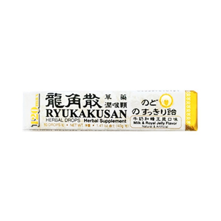 日本龍角散 草藥潤喉糖(牛奶和蜂王漿口味) 11粒入/44g Ryukakusan Herbal Drops - Milk & Royal Jelly